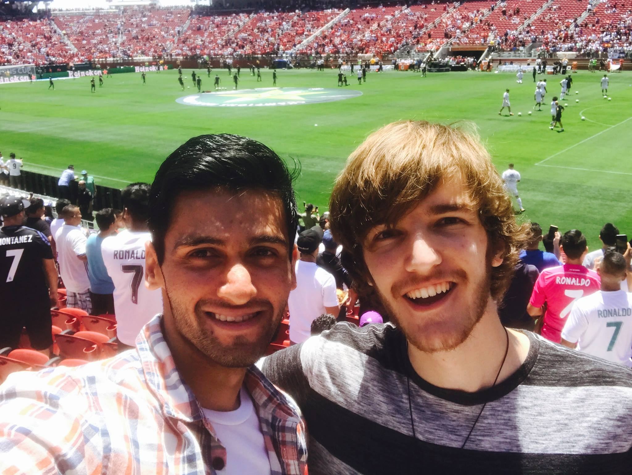 Sanket and I at the ManU vs Real Madrid game!